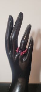 Bague cuir et pierre naturelle