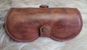 Etui lunettes cuir marron
